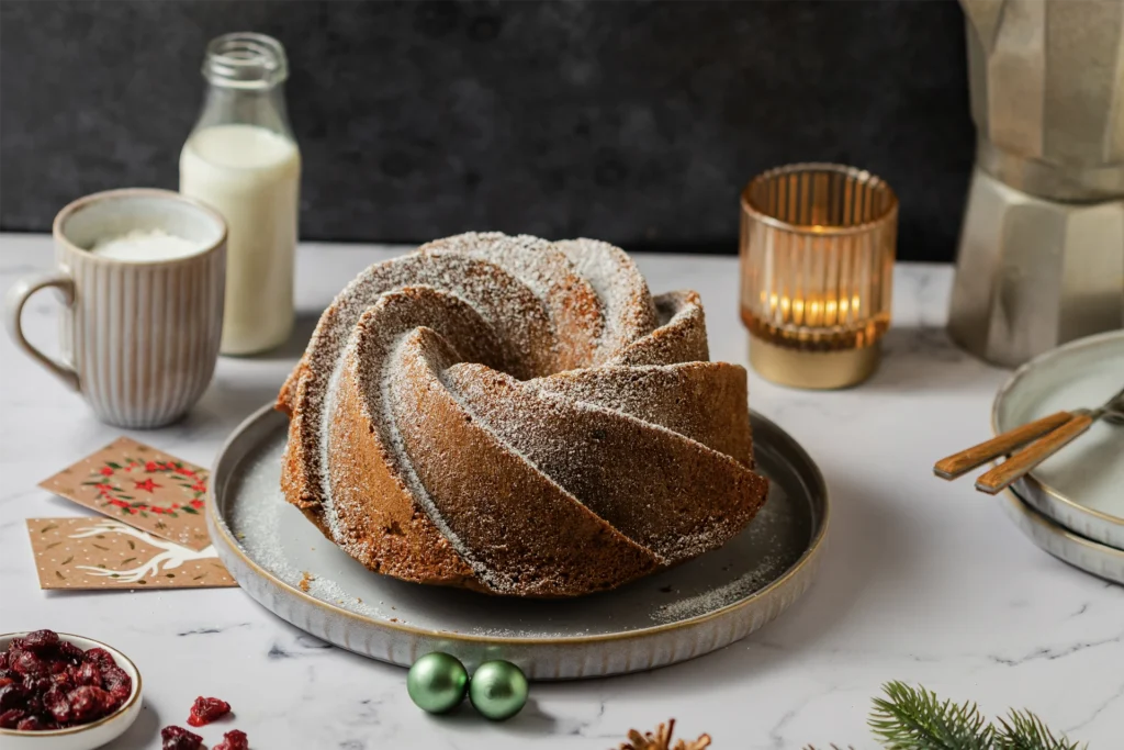 Weihnachtlicher-Marzipan-Gugelhupf