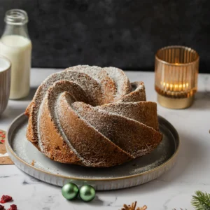 Weihnachtlicher-Marzipan-Gugelhupf