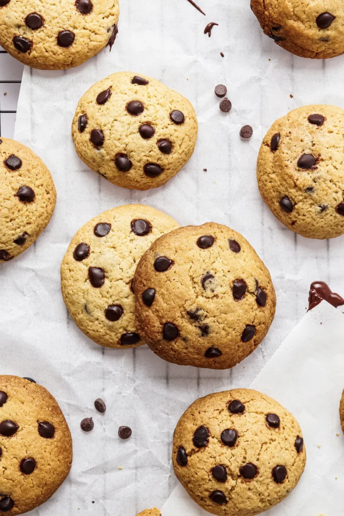 Frisch gebackene Chocolate Cookies mit knusprigem Rand und schmelzender Schokolade, perfekt für Genussmomente und süße Pausen