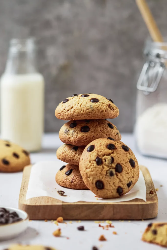 Frisch gebackene Chocolate Cookies mit knusprigem Rand und schmelzender Schokolade, perfekt für Genussmomente und süße Pausen